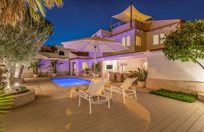 Villa in Sol de Mallorca - Große Terrasse mit Pool