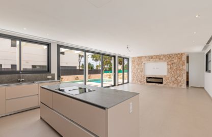 Villa in Son Veri - Küche mit offenem Wohnraum
