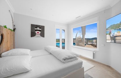 Villa in Santa Ponsa - Schlafzimmer mit Meerblick