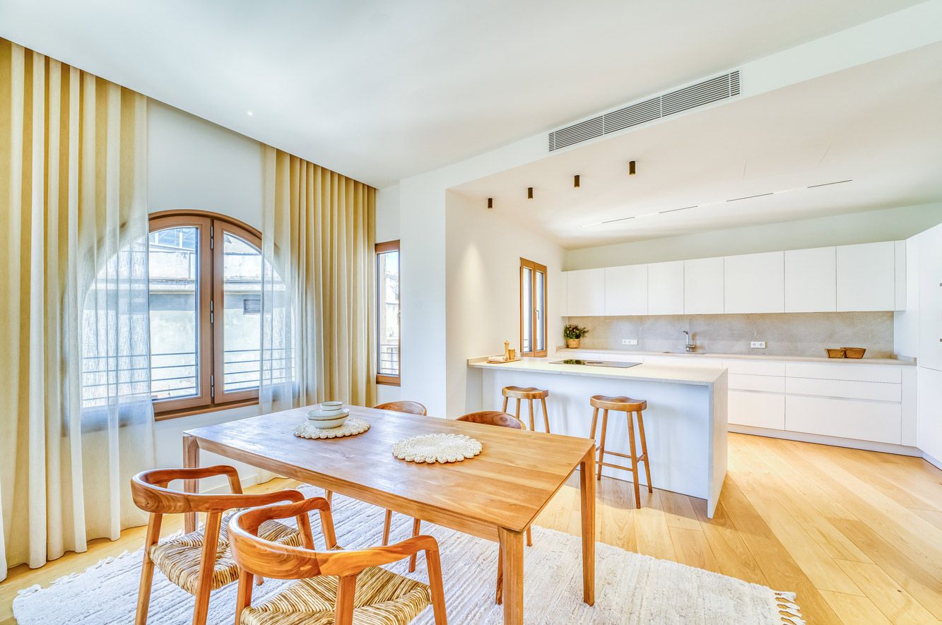 Penthouse in Palma - Essbereich mit angrenzender Küche