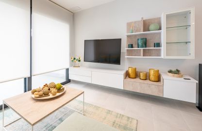 Apartment in Sa Coma - Wohnraum mit Terrassenzugang
