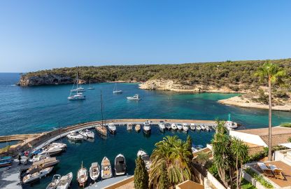 Apartment in Sol de Mallorca - Ausblick auf den Hafen in die Bucht