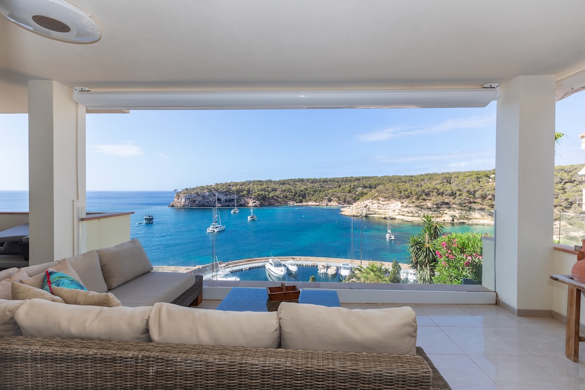 Apartment in Sol de Mallorca - Terrasse mit herrlichem Meerblick 