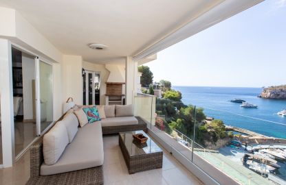 Apartment in Sol de Mallorca - Terrasse mit Grillbereich