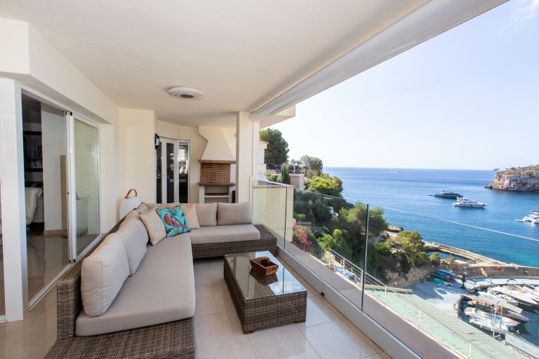 Apartment in Sol de Mallorca - Terrasse mit Grillbereich