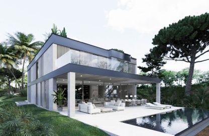 Grundstück in Bendinat - Projekt für eine moderne Villa mit Pool