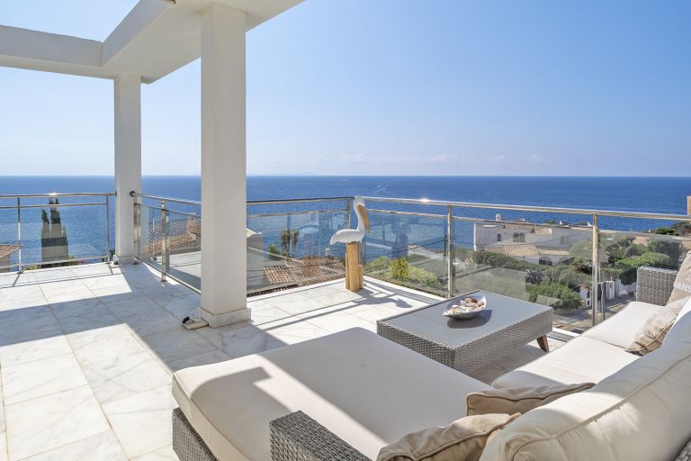 Penthouse in Cala Pi - Große offene Terrasse mit Meerblick