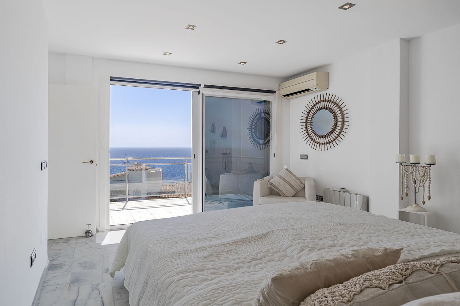 Penthouse in Cala Pi - Hauptschlafzimmer mit Meerblick