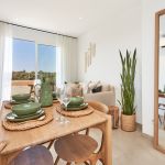 Apartment in Cala Dor - Offen gestalteter Wohn-/Essbereich mit offener Küche